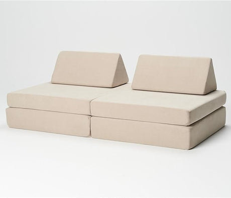 Play Couch, Endless Configurations, Great for Forts and Imaginative Play (Blush Pink)