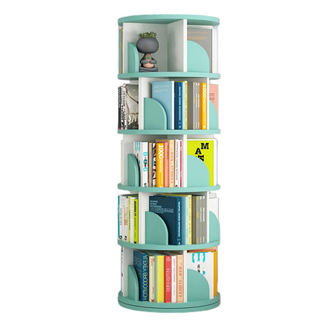 360° Rotating Bookshelf, 3-5 Tier Stackable Shelves, Storage Display Rack Floor Standing