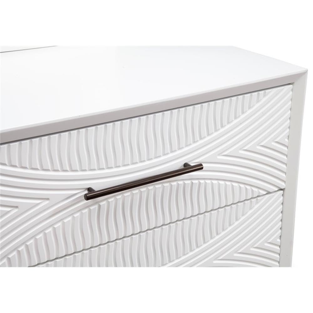 Furniture Tranquility 2 Drawer Nightstand, 22" W X 16" D X 26" H, white