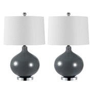 Masera Modern Grey Glass Table Lamp Set of 2