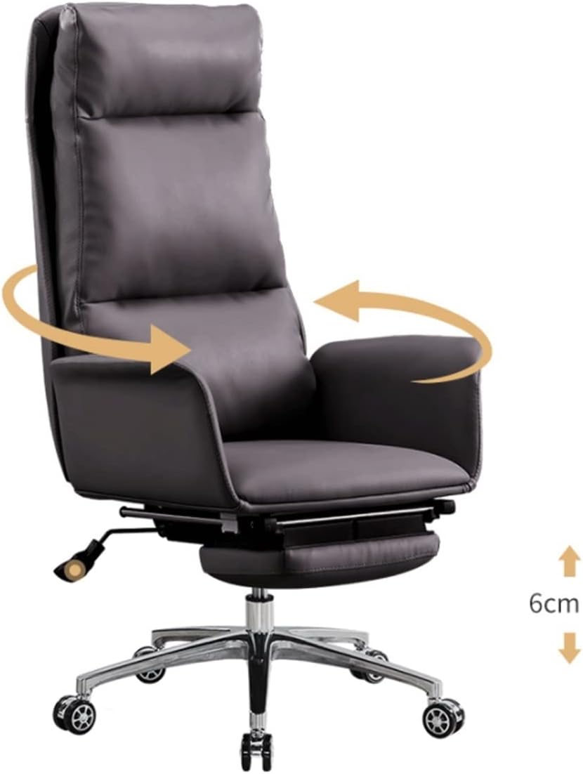 High Backrest Swivel Chairs Cowhide Chairs Home Office Desk Chairs