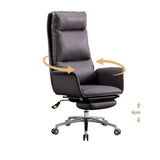 High Backrest Swivel Chairs Cowhide Chairs Home Office Desk Chairs