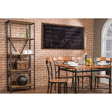 Lancashire Wood and Metal Bookcase, Brown