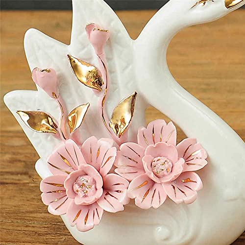 2PCS Swan Statue Pretty Creative Swan Sculpture Figurines