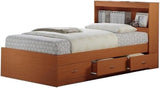 Bed with 3 Drawers in Mahogany
