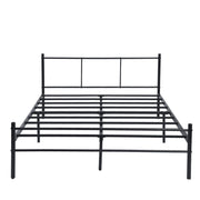 Black Metal Double Bed Frame, Full Size Bed Frames No Box Spring Needed