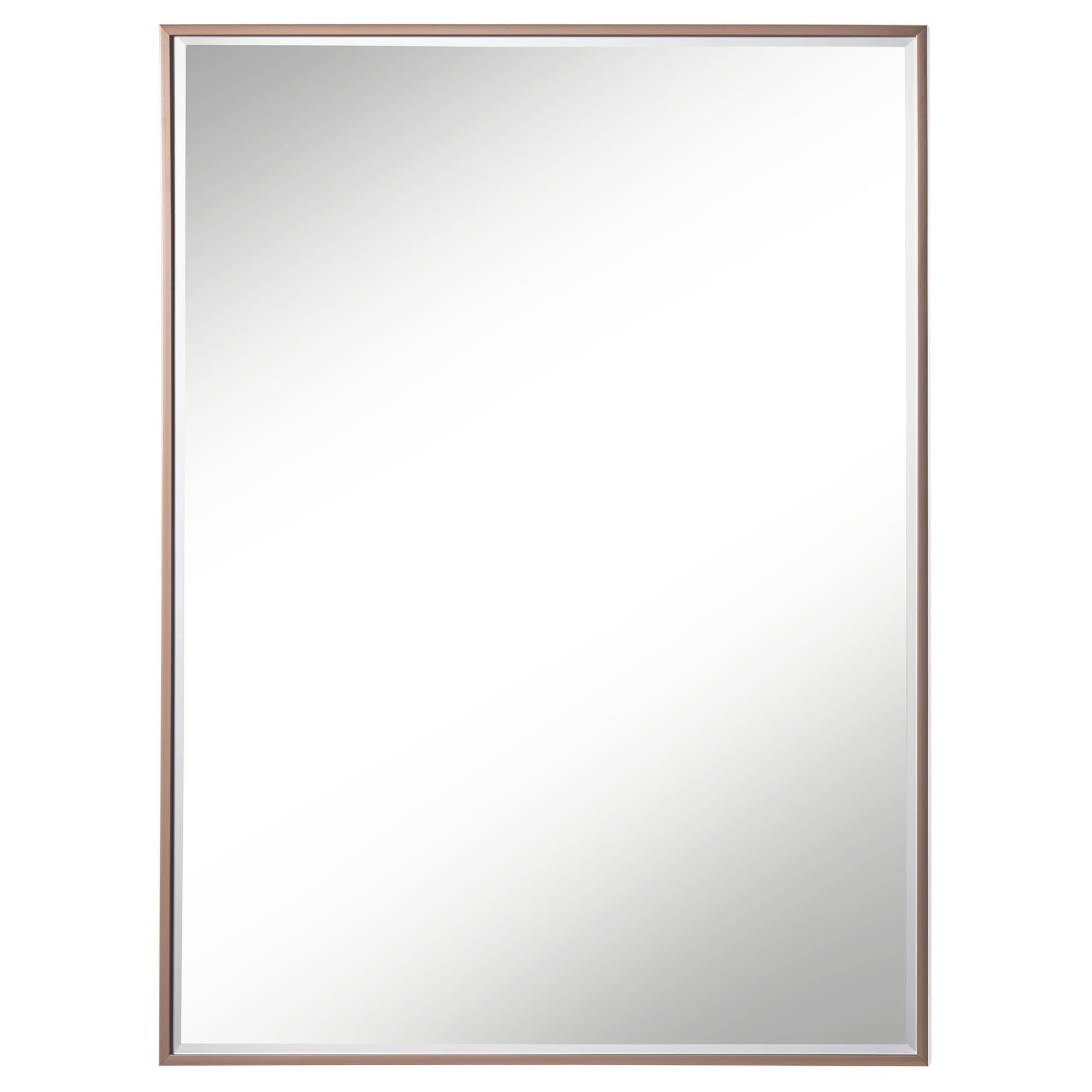 Wall Decorative Mirror with Frame 24.37 x 32.24 Inch Silver Color Cooper Free