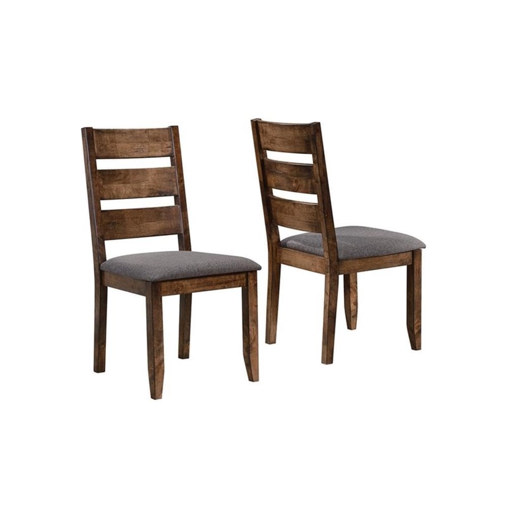 Alston 6-Piece Dining Set with Trestle Table, Knotty Nutmeg & Grey