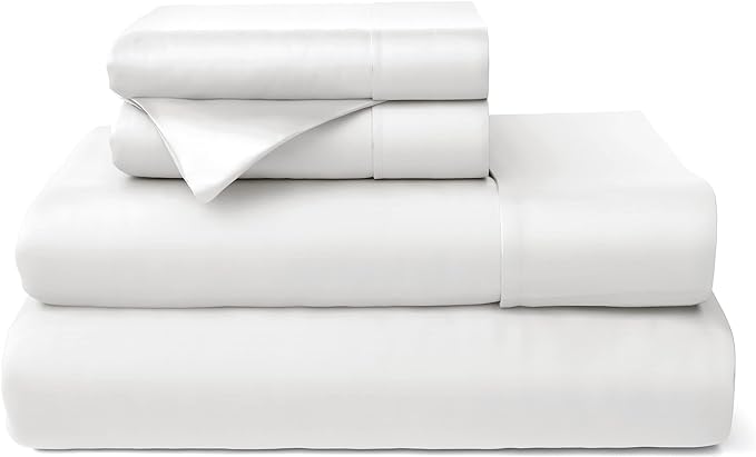 100% Rayon Derived from Bamboo Bed Sheet Set - Cooling, Breathable, Silky Soft 4-Piece