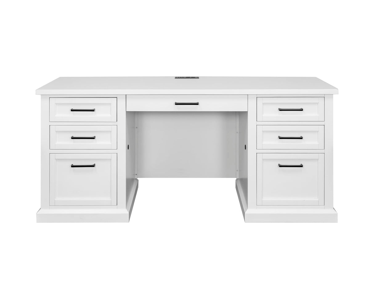 IMAY689 Modern Wood Desk, Office Writing Table, Credenza, Fully Assembled