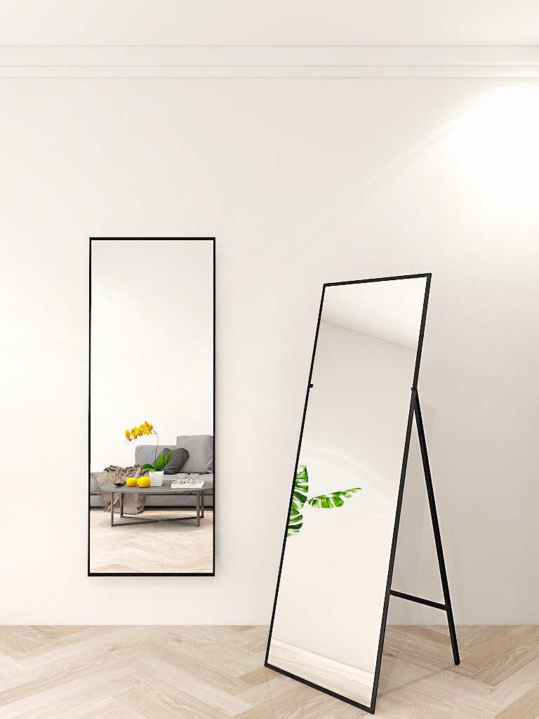 65 x 22 Inch Metal Frame Full Length Floor Mirror