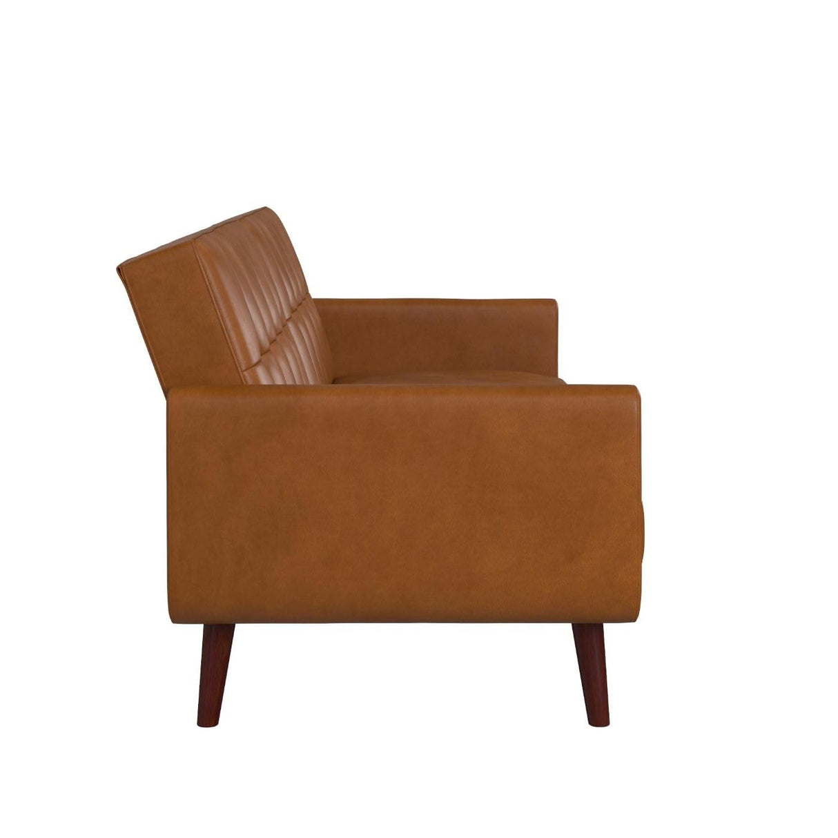 Nia Modern, Upholstered Accent, Camel Faux Leather Chair