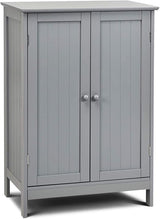 Bathroom Floor Cabinet, Freestanding Storage Cabinet with Double Doors and Shelf,