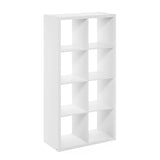 Cubicle Open Back Decorative Cube Storage Organizer, 8-Cube, White