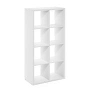 Cubicle Open Back Decorative Cube Storage Organizer, 8-Cube, White