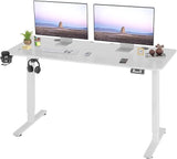 Electric Standing Desk Height Adjustable Computer Desk 55 inches Home Office Gaming