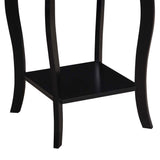 American Heritage Square End Table with Shelf, Black