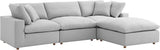 Modway Commix Down-Filled Overstuffed Vegan Leather 4-Piece Sectional Sofa