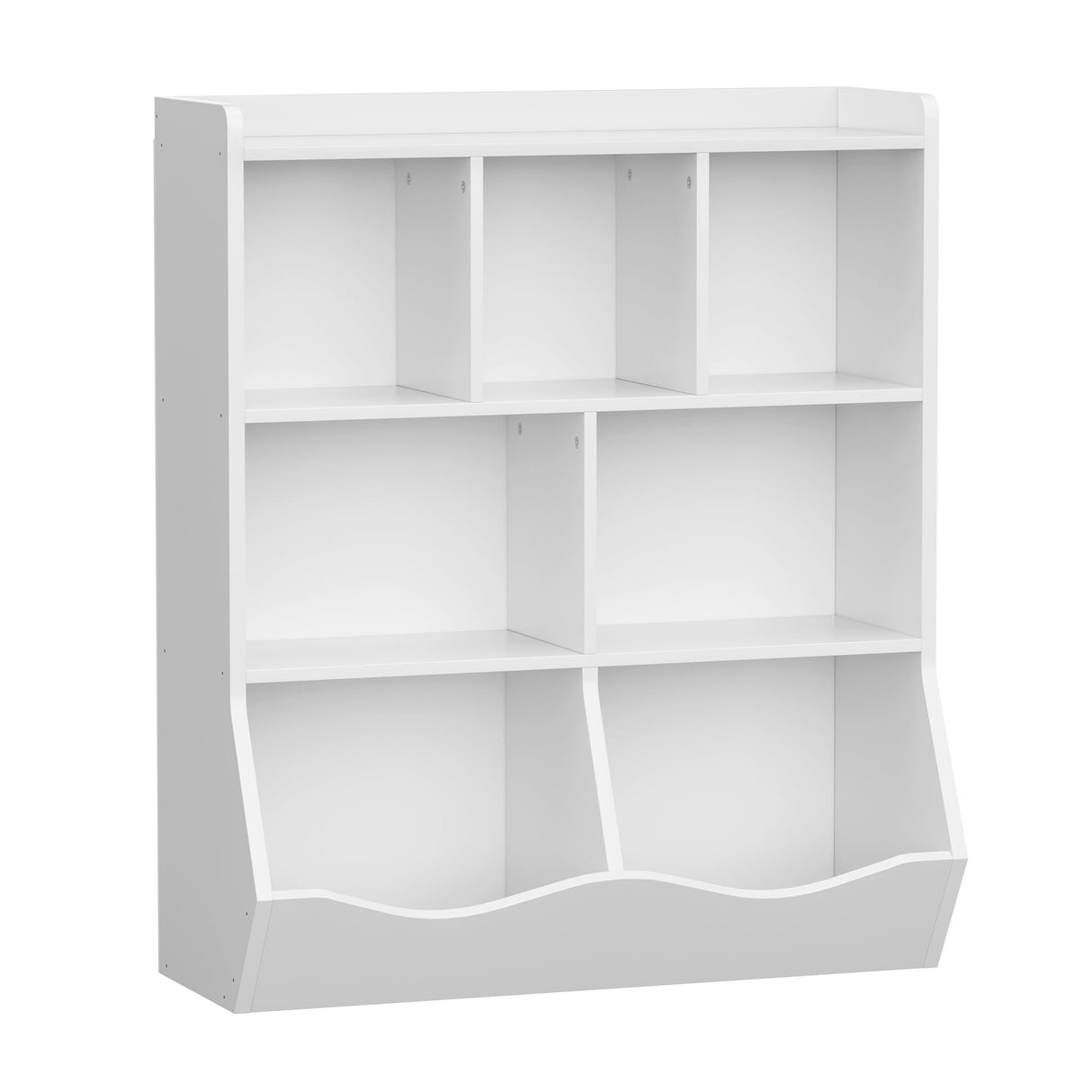 3 Tier Toy Storage Organizer, 5 Cube Toy Shelf and Bookcase Storage Cabinet, Book Shelf for Playroom Bedroom Living Room Nursery White