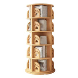 Bookshelf Tower, Round Rotating Bookcase, Revolving Bookcase for Kid and Adults