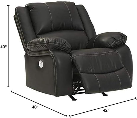 Signature Design by Ashley Calderwell Power Rocker Recliner in Black