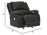 Calderwell Power Rocker Recliner in Black