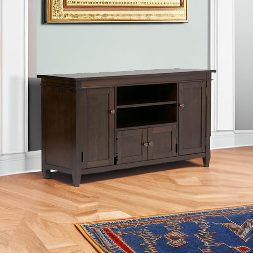 SOLID WOOD Universal TV Media Stand, 54 Inch Wide, Contemporary, Living Room