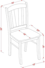 HLDL5-MAH-W 5 Piece Kitchen Table Set for 4 Includes a Round Dining