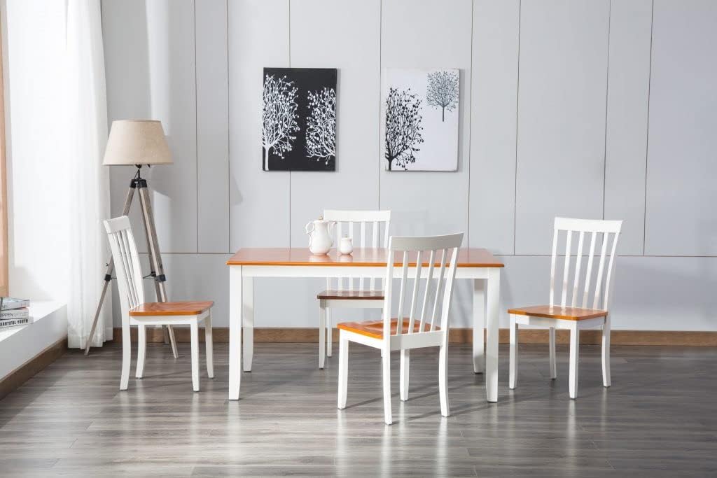 Bloomington Dining Table, White/Honey Oak