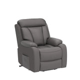 Small Power Lift Recliner for Elderly, Lift Chair Recliners, Electric Recliner Chairs for Seniors, Remote Control, Adjustable, Side Pocket (Brown Grey)