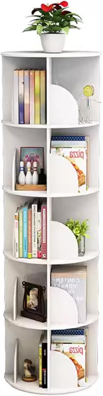 Rotating Bookshelf, 360 Rotating Bookshelf, Floor Standing Bookcase Storage Rack