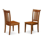 MLPO5-SBR-W Milan 5 Piece Set Includes a Rectangle Dining Room Table with Butterfly