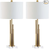 Lighting Collection Hopper Brass Gold 30-inch Bedroom Living Room Home Office Desk Nightstand