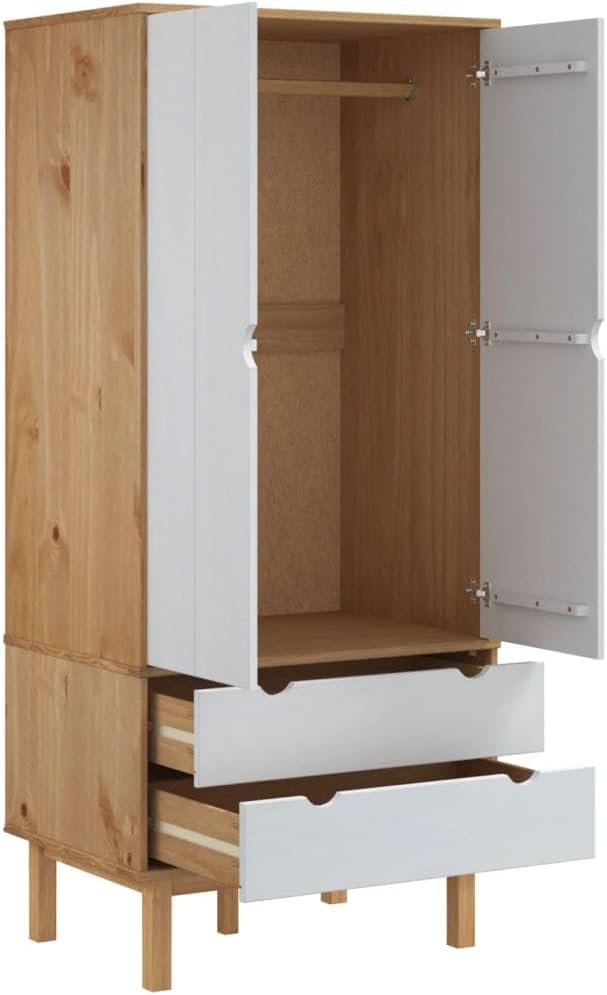 OTTA Wardrobe - Solid Pine Wood Classic Scandinavian Design