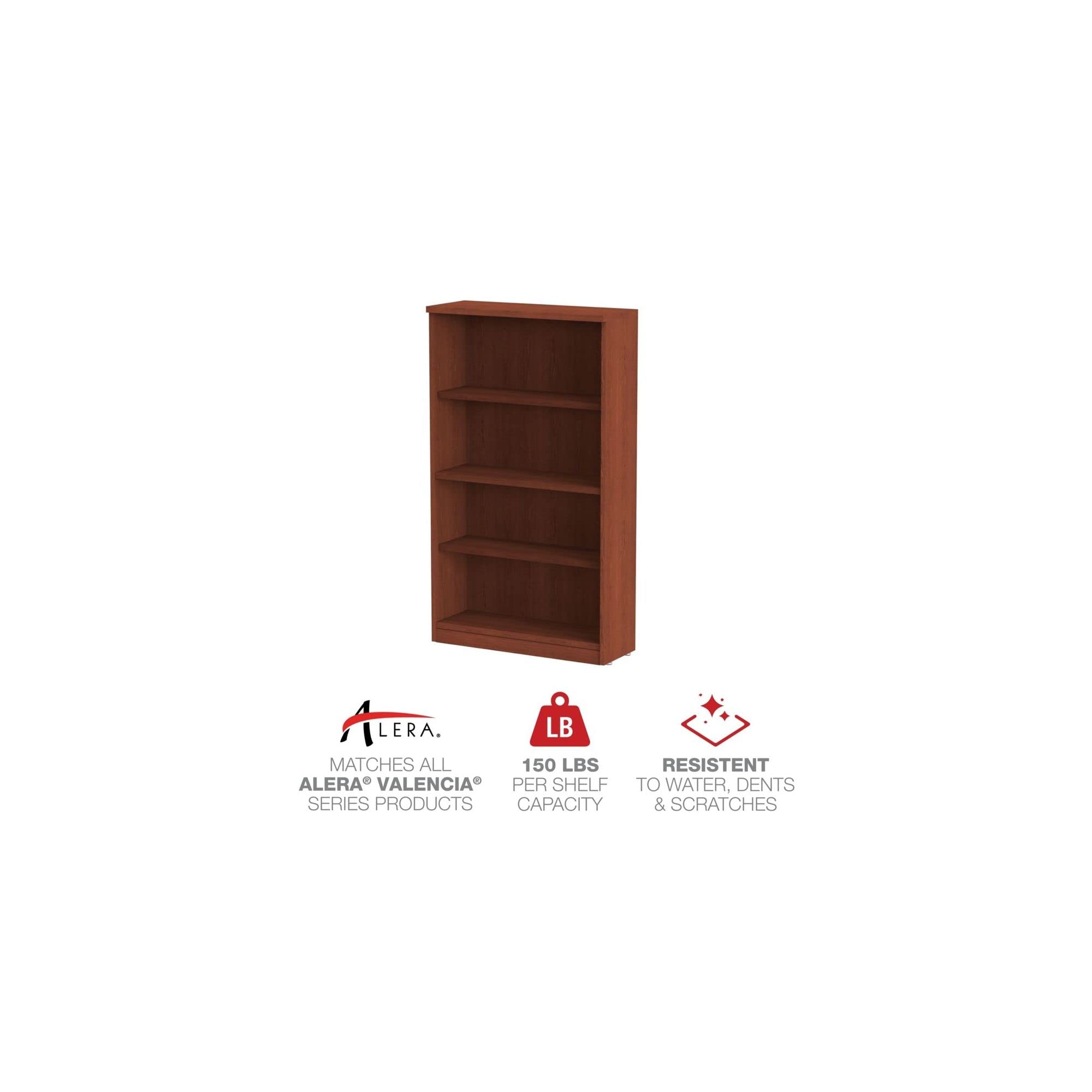 ALEVA634432MY 31.75 in. x 14 in. x 39.38 in. Valencia Series 3-Shelf Bookcase