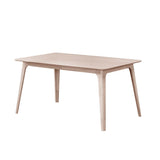 Oscar 60" Rectangle Wood Dining Table, White Ash
