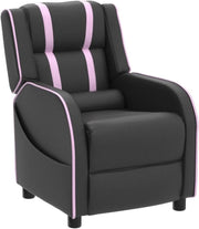 Kids Recliner, Gaming Recliner Chair w/Side Pockets, Footrest
