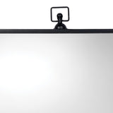 Benjara Wall Mirror with Sleek Metal Frame and Loop Hook, Black