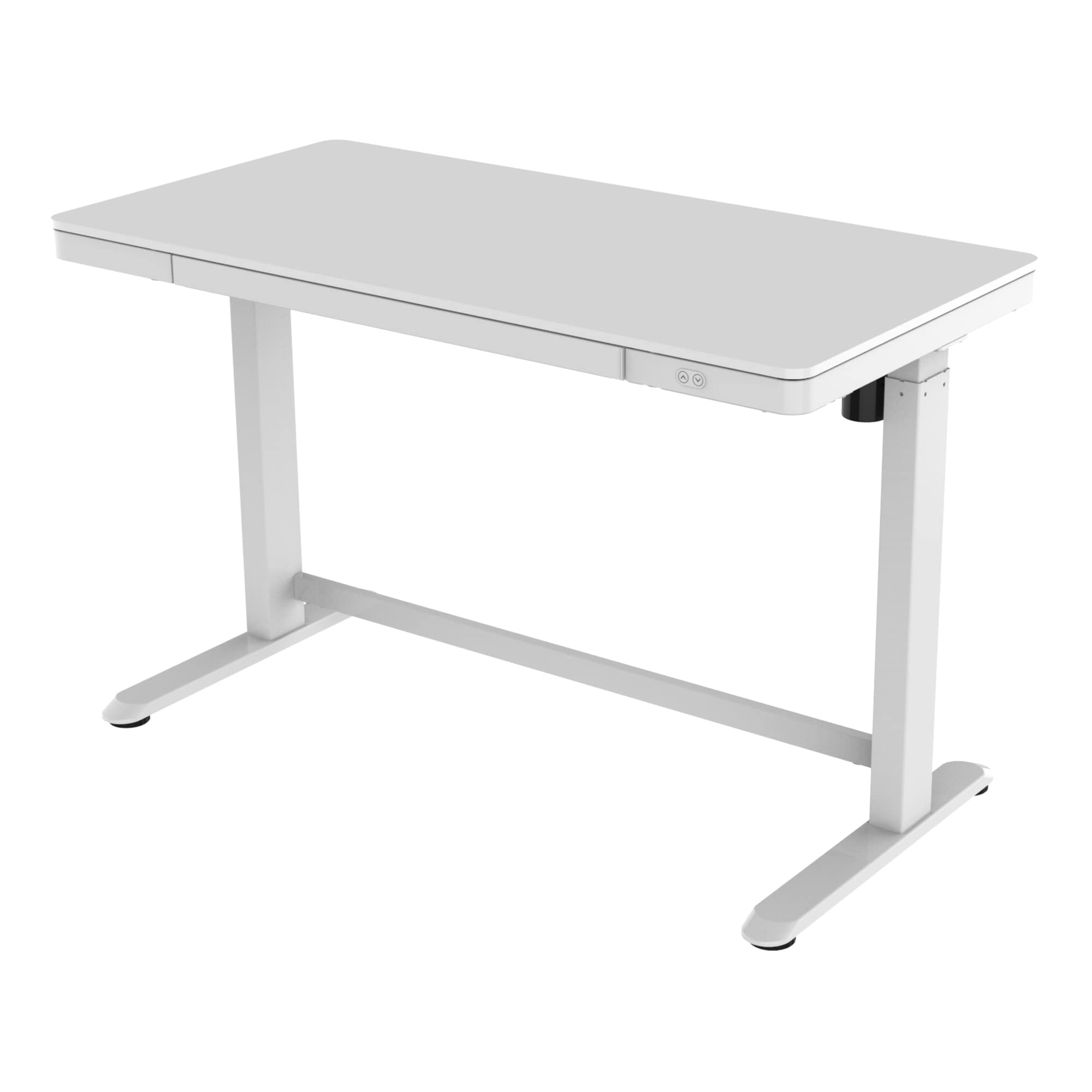 Electric 48'W Height-Adjustable Standing Desk, White