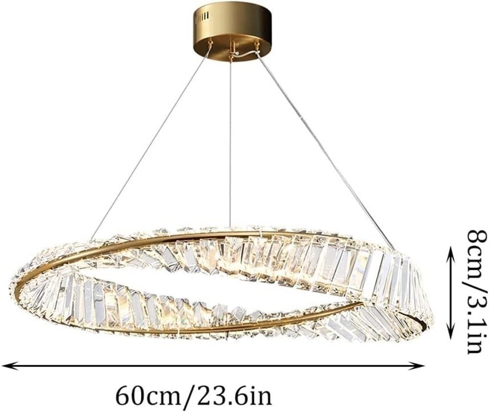 Crystal Light Luxury Chandelier Luxury Postmodern LED Pendant Light Large Indoor Gold