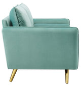 Revive Performance Velvet Loveseat, Mint