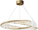 Crystal Light Luxury Chandelier Luxury Postmodern LED Pendant Light Large Indoor Gold