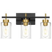 Black Gold Bathroom Vanity Light, Mid Century Modern Brushed Gold Bathroom Light