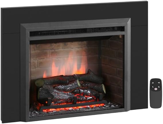 Western Electric Fireplace Insert with Fire Crackling Sound