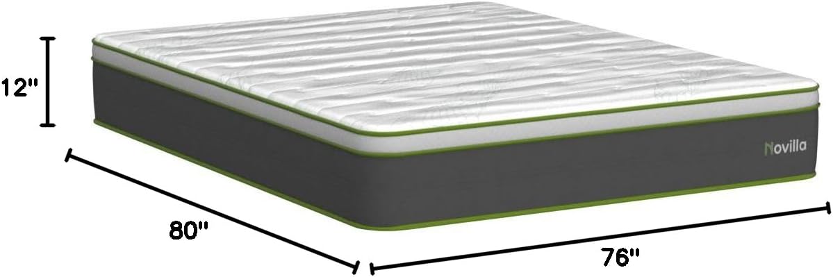 King Mattress,12 Inch Gel Memory Foam Hybrid Mattress with Individually Pocket Springs