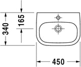 070545 Wall Mounted Sink, Medium, White