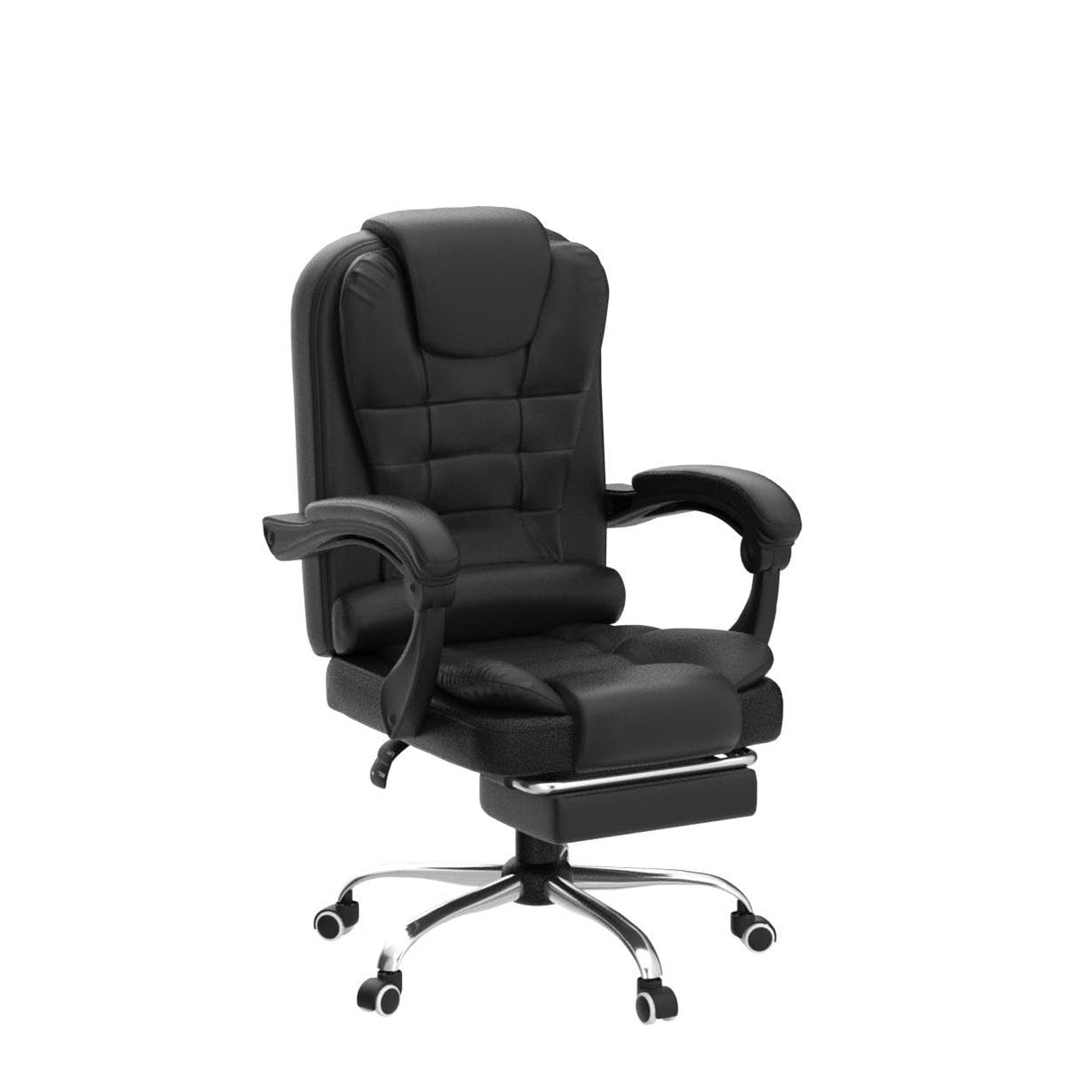 Reclining Massage Office Chair with Footrest, Executive Office Chair with Lumbar Support