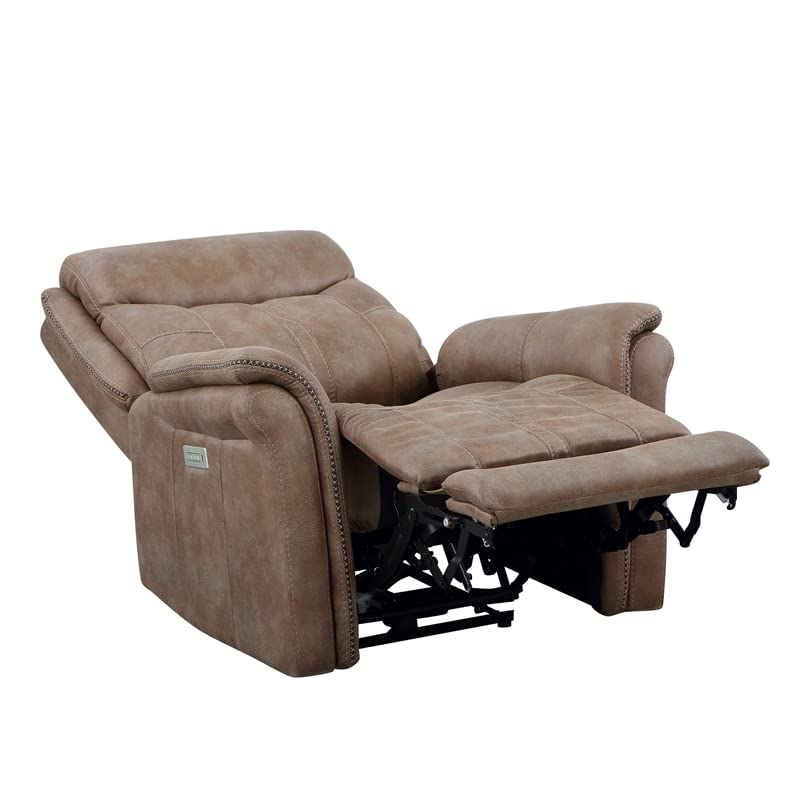 ModernaRest Caramel Power Recliner Chair with Adjustable Headrest