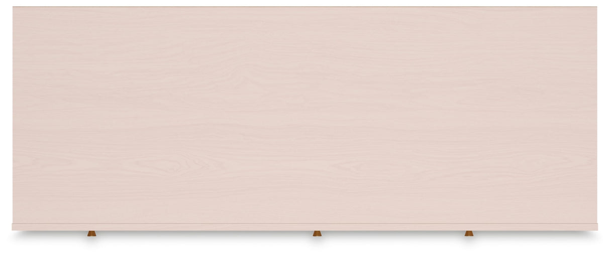 Signature Design by Ashley Wistenpine Modern 6-Drawer Dresser with Safety Stop, Pink