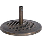 UBP24241-BR 24-Inch Cast Stone Umbrella Base, Made from Rust Free Composite Materials, Bronze Powder Coated Finish